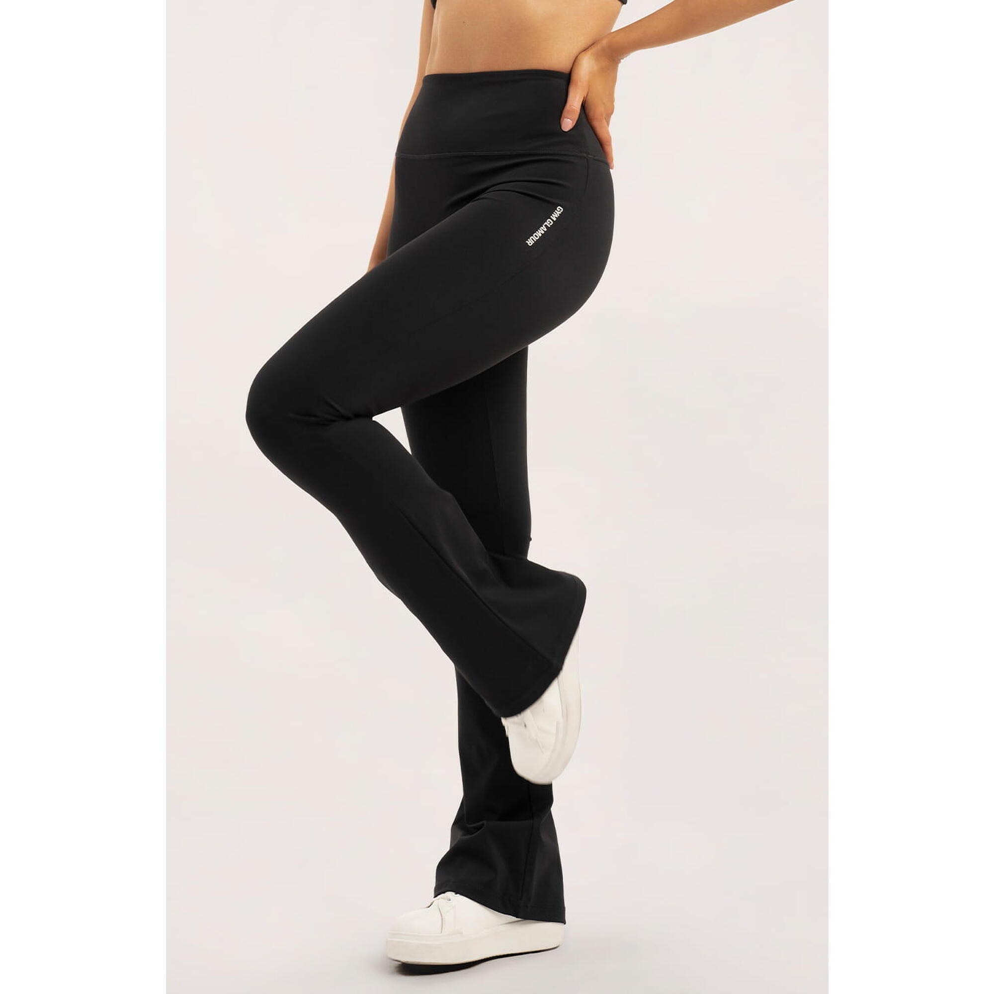 Spodnie fitness damskie Gym Glamour dzwony