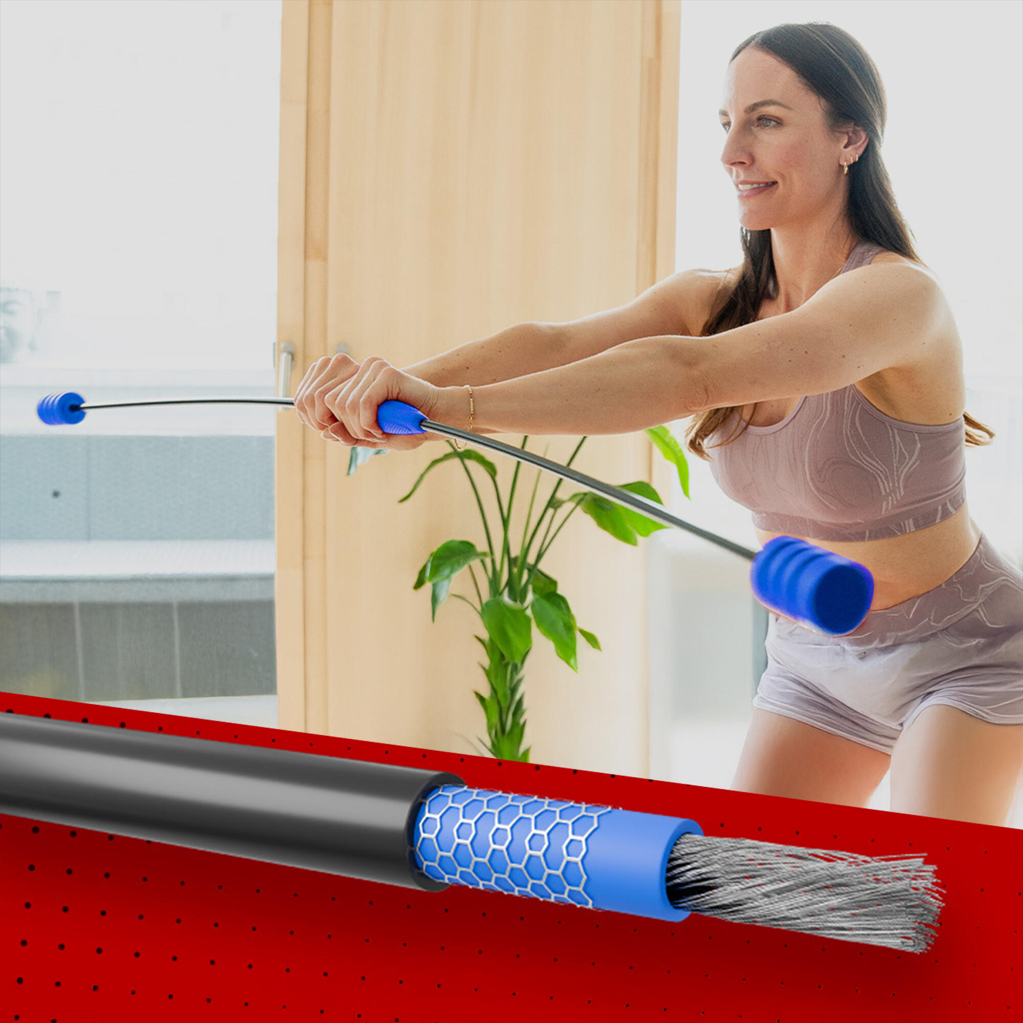 Schwingstab con mango ergonómico – Entrenador de vibración para entrenamiento 6/7