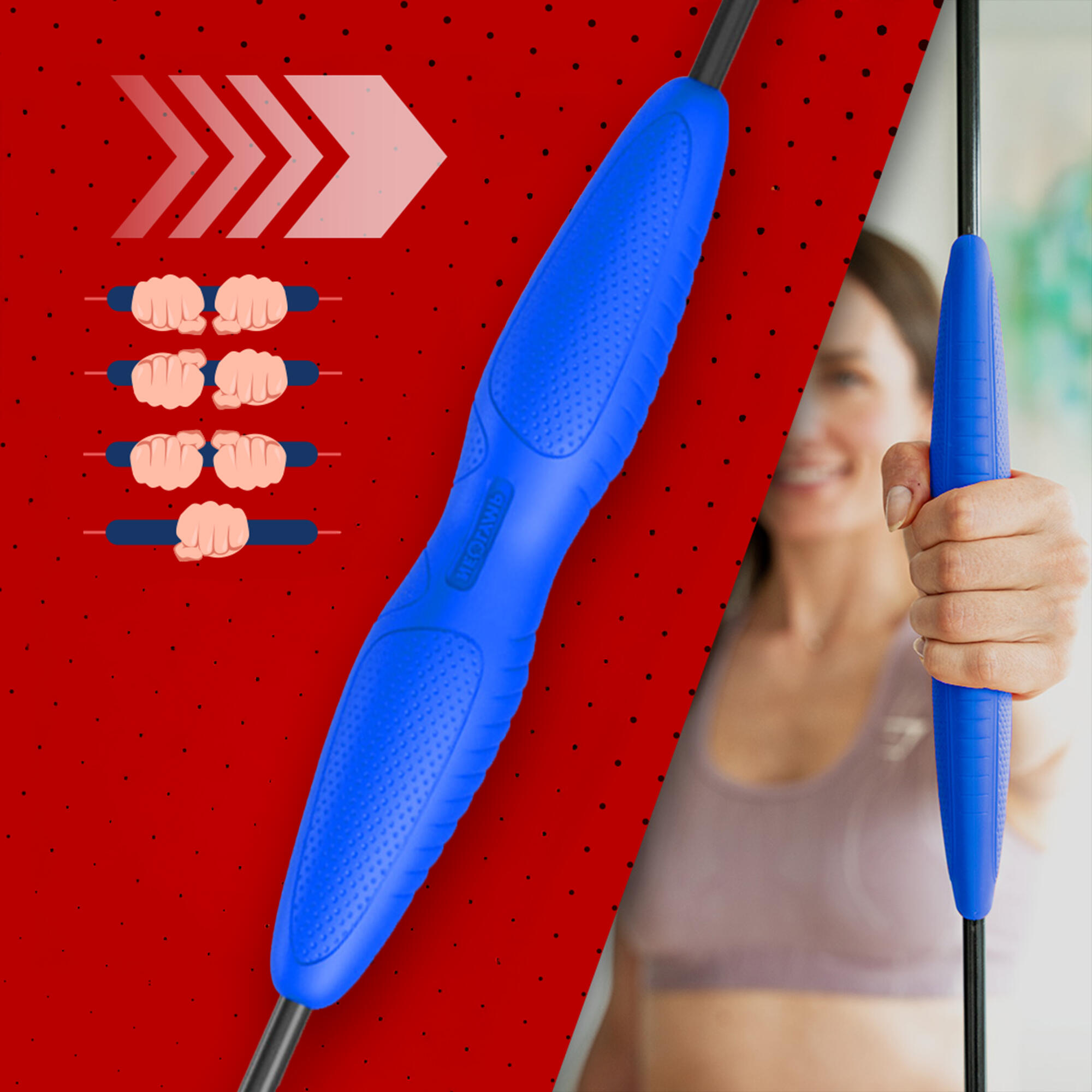 Schwingstab con mango ergonómico – Entrenador de vibración para entrenamiento 3/7