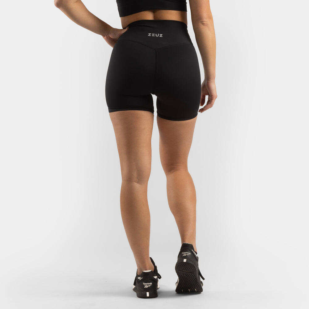Leggings de sport courts ZEUZ pour femme, noirs, taille M 2/7