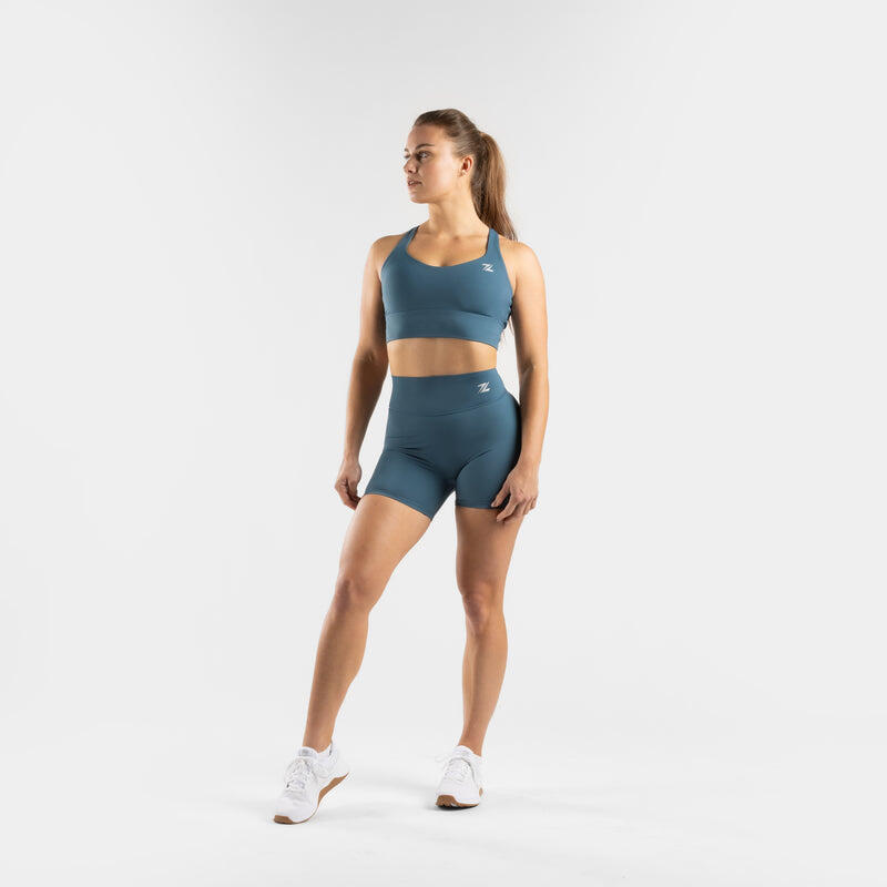 Leggings de sport courts ZEUZ pour femme, bleus, taille XL 4/7