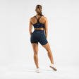 Leggings de sport courts pour femme ZEUZ, bleu marine, taille S 5/7