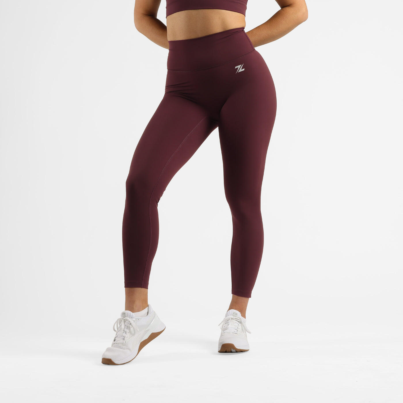 ZEUZ ZEUZ Sport Legging Dames High Waist - Bordeaux Rood - Maat XL
