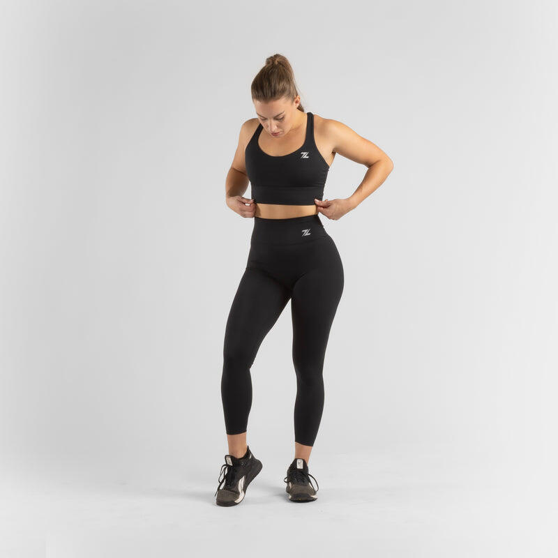 Leggings de sport ZEUZ pour femme, noirs, taille XS 4/7