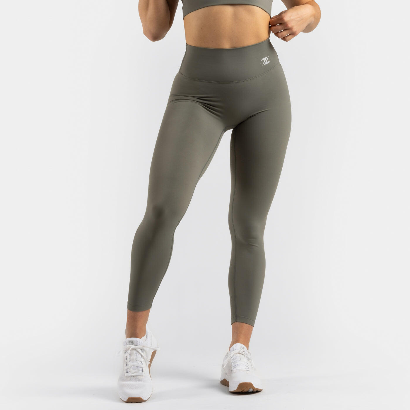 ZEUZ ZEUZ Sport Legging Dames High Waist - 70% Nylon & 30% Elastaan - Groen - Maat L