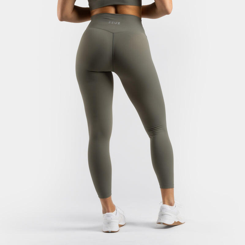 Leggings de sport ZEUZ pour femme, verts, taille XS 2/7