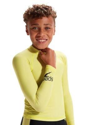 Speedo junior unisex rash top met lange mouwen - spritz/zwart - maat 13-14