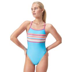 Maillot de bain Speedo Placement Digital Vback - Bleu/Rose - Taille 30