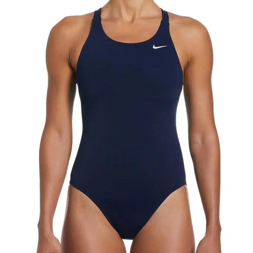 NIKE Girls HydraStrong Fastback Swimsuit - Midnight Navy - UK 28