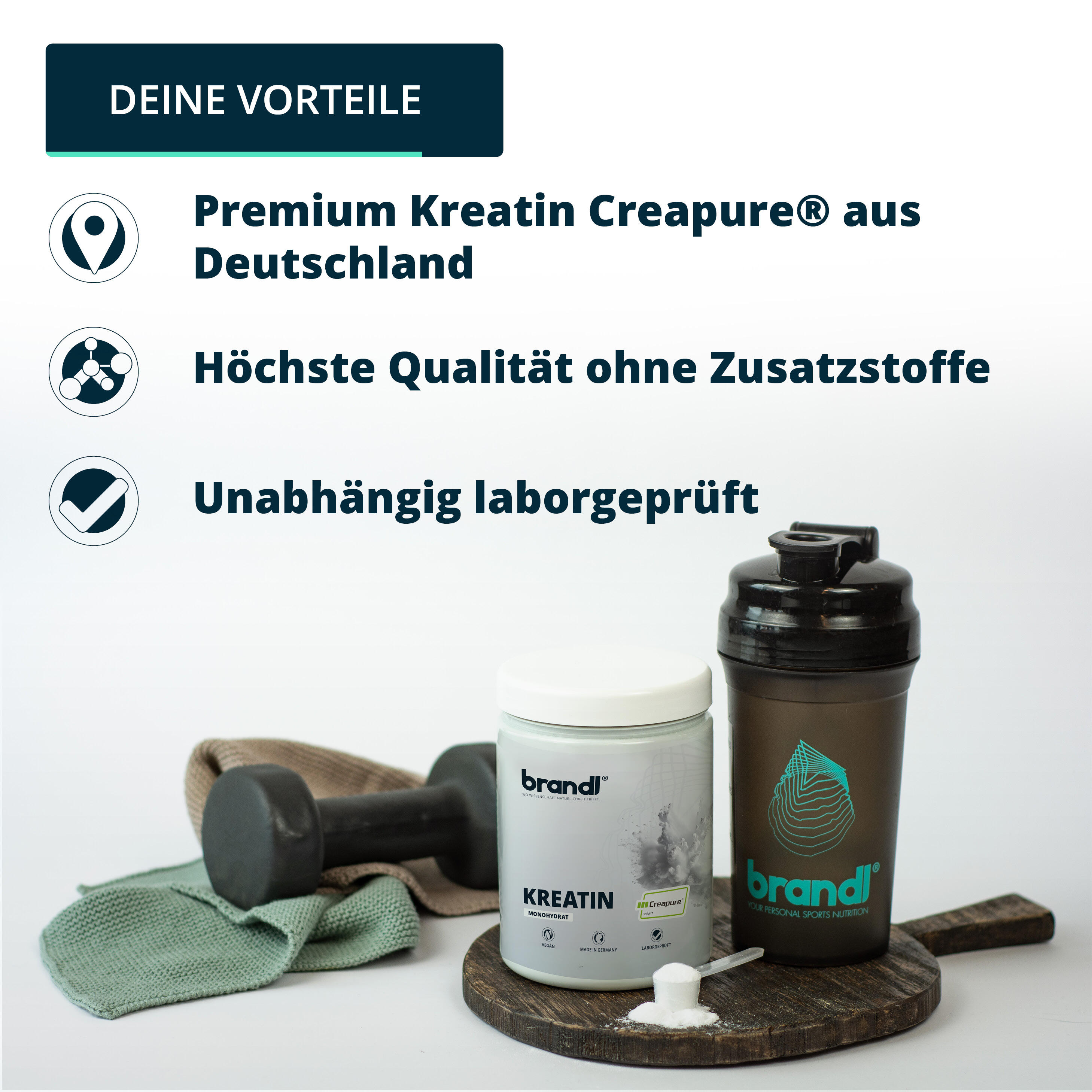 Kreatin CREAPURE Creatin Monohydrat Pulver 500g | 100% Made in Germany 3/6