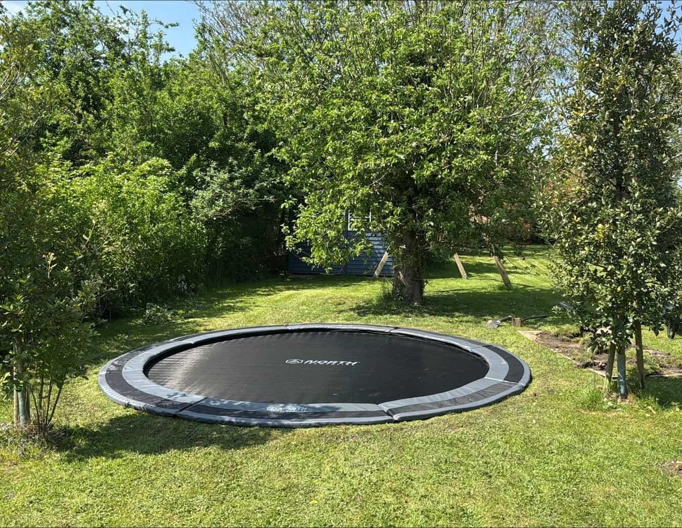 Trampoline plat au sol Nord 305 cm gris 2/5