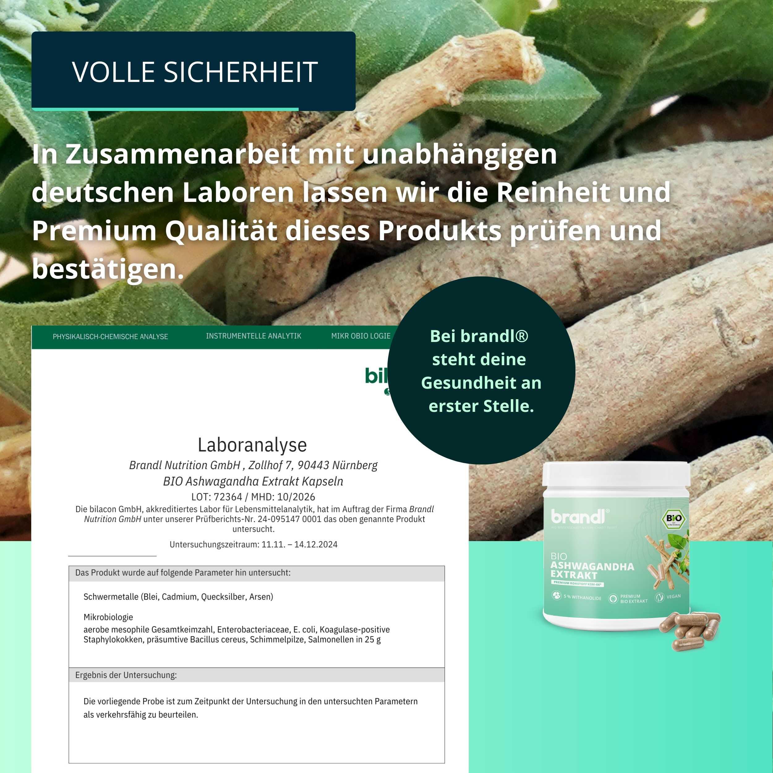 BIO Ashwagandha Extrakt Kapseln KSM66 6/6