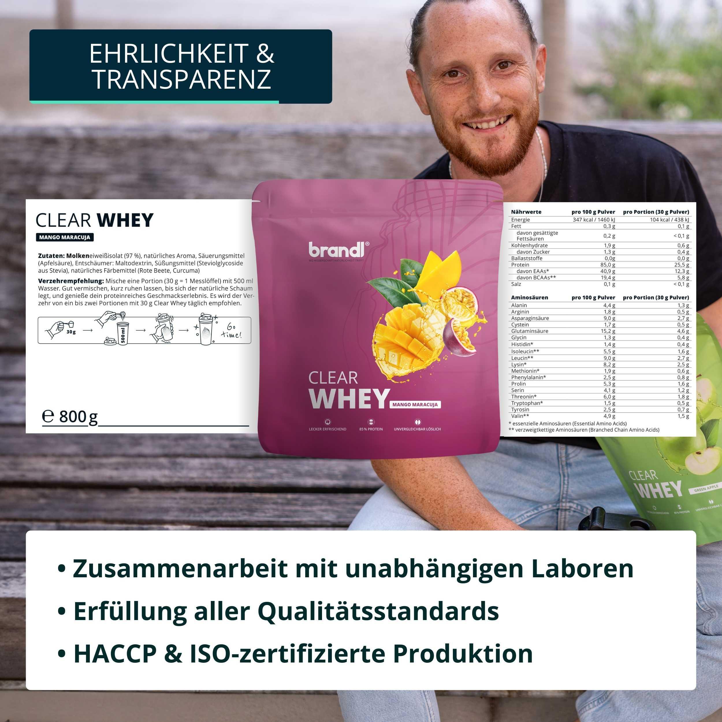 brandl® Clear Whey Isolate - Protein Drink mit leckerem Geschmack 5/6