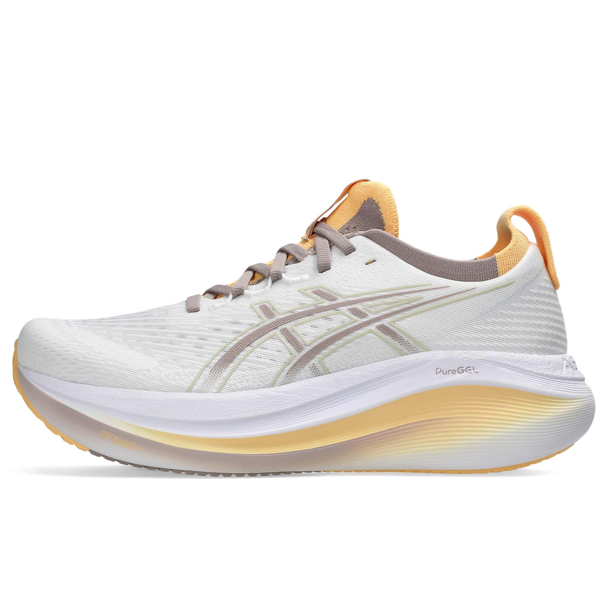 Asics - Chaussures De Course Asics Modèle Gel Nimbus 27 Pour Femmes - Chaussures De Sport - Blanc - Decathlon