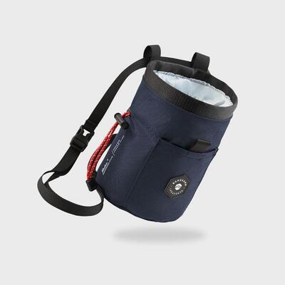 Chalkbag arrampicata e bouldering. sacca magnesite in nylon Robic. blu