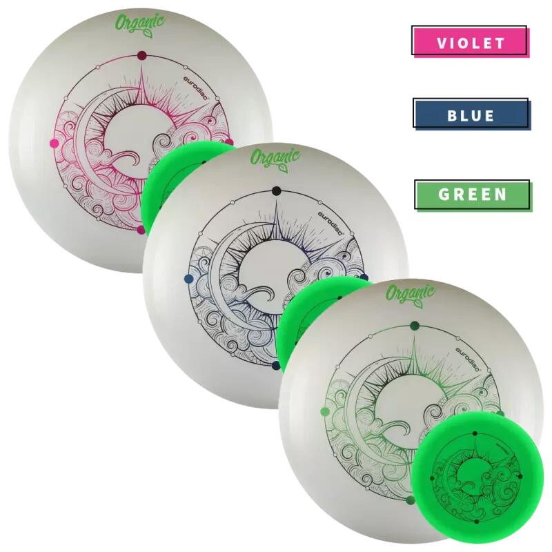 Frisbee Eurodisc Superglow 175 gr Viola ED0175SGVL Bianco 23 cm 6/7