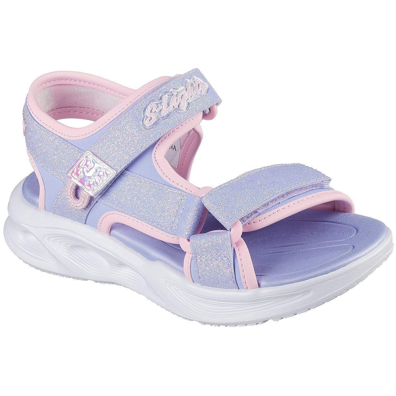 Chinelos skechers sola glow sandal, roxo, crianças