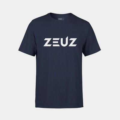 Zeuz sport t-shirt unisex - sportkleding man & vrouw - maat xs - marineblauw