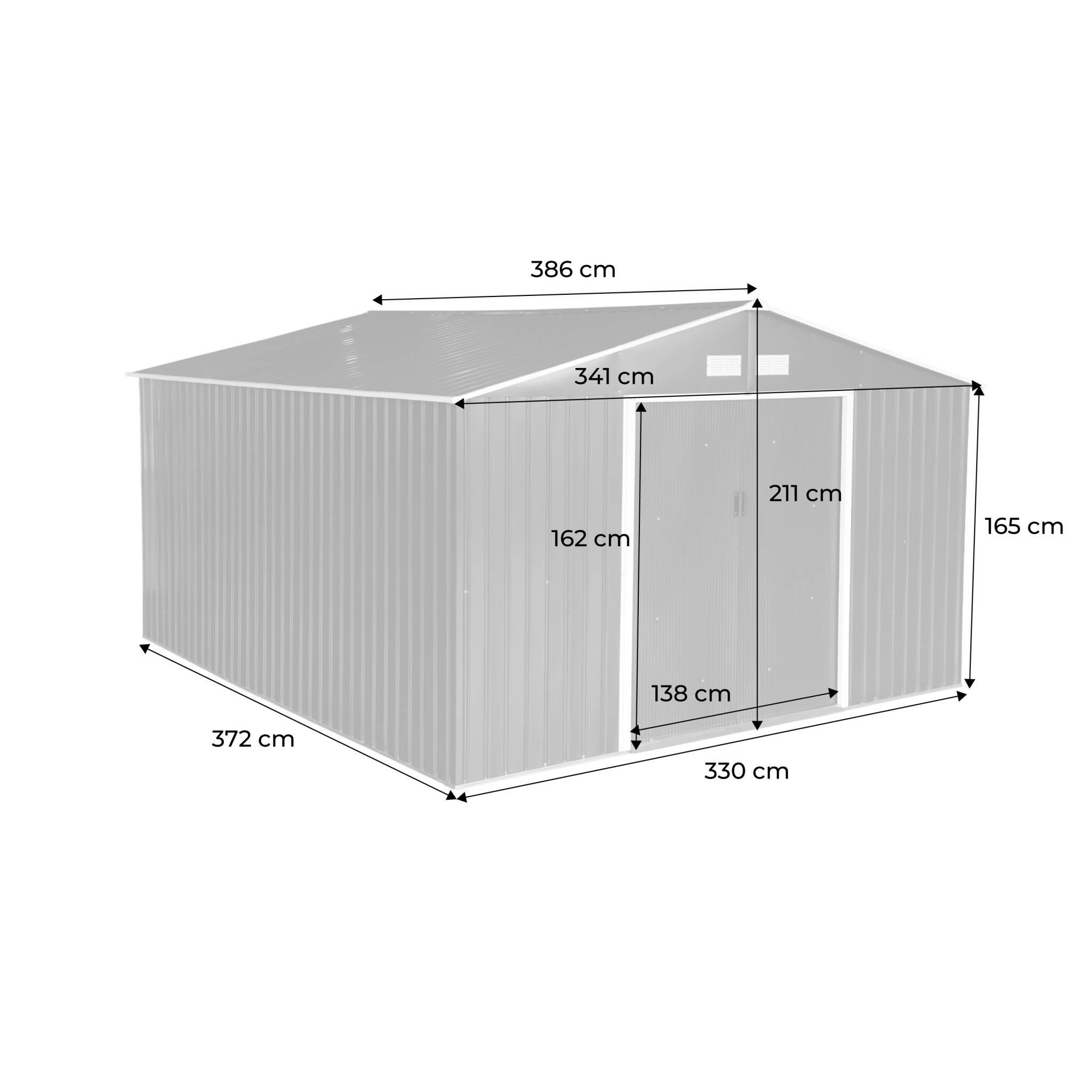 Abrigo metálico para jardim 12,99 m², Antracite 4/6