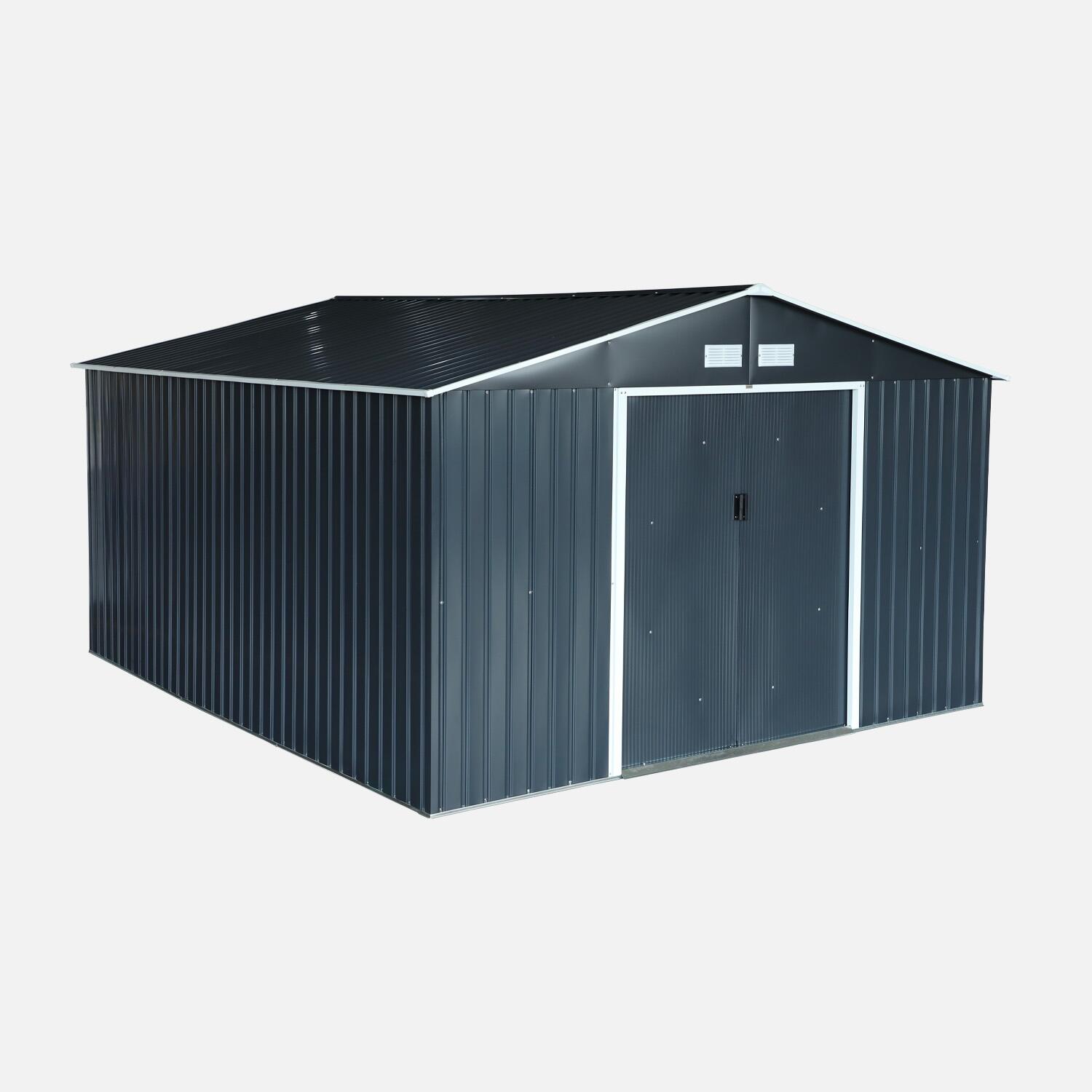 Sweeek Abrigo Metálico Para Jardim 12,99 M², Antracite Criança da Decathlon