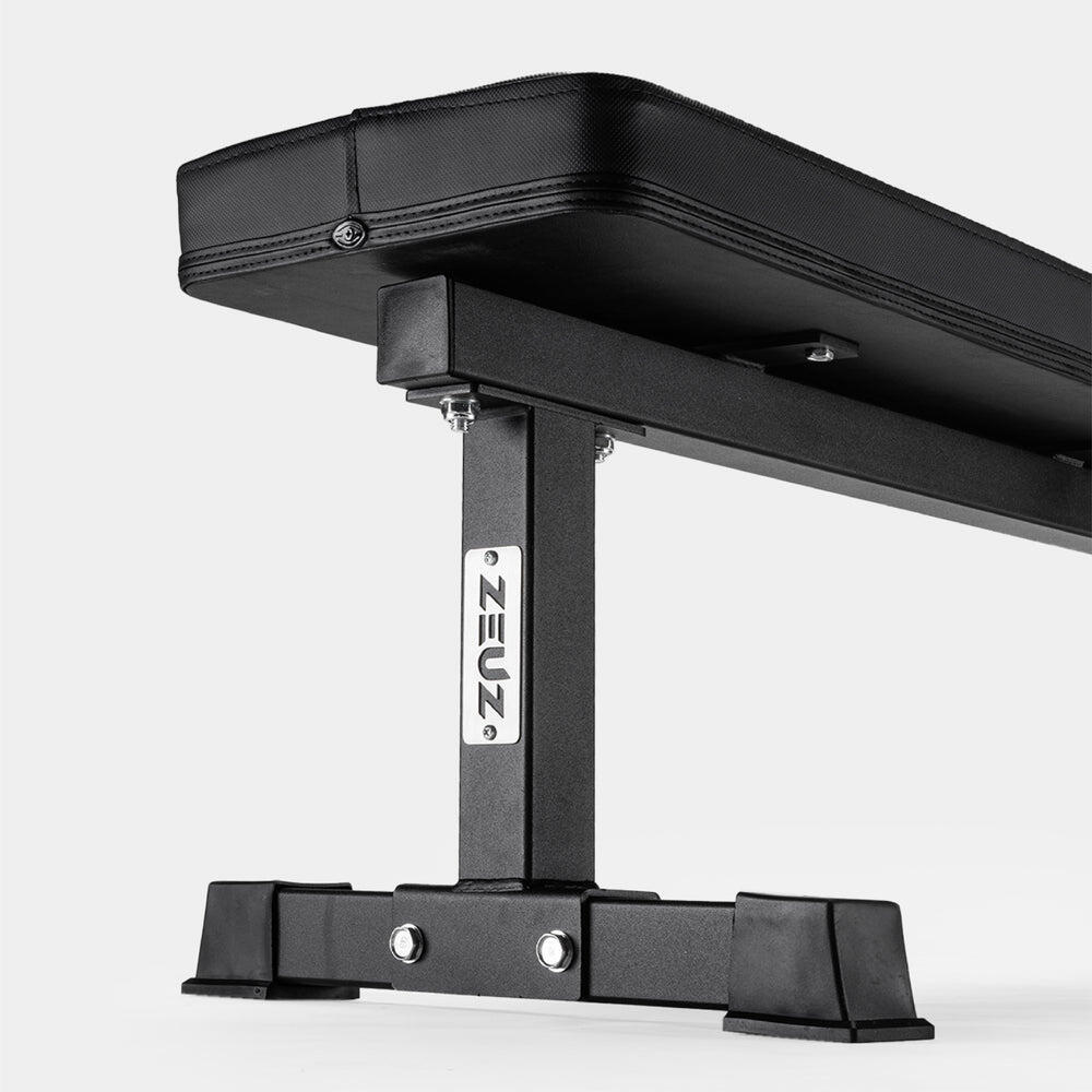 Banc de musculation plat ZEUZ – Banc plat – Banc de fitness – Noir 3/7