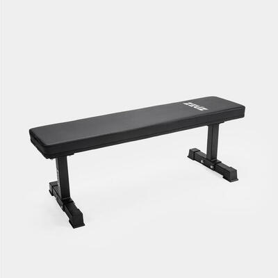 Zeuz vlakke halterbank – flat bench - fitnessbank - draagkracht 310 kg zwart