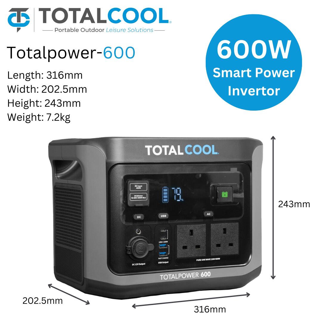 Totalpower 600 Draagbare Powerbank - 600W Zonne-energie Station 6/7