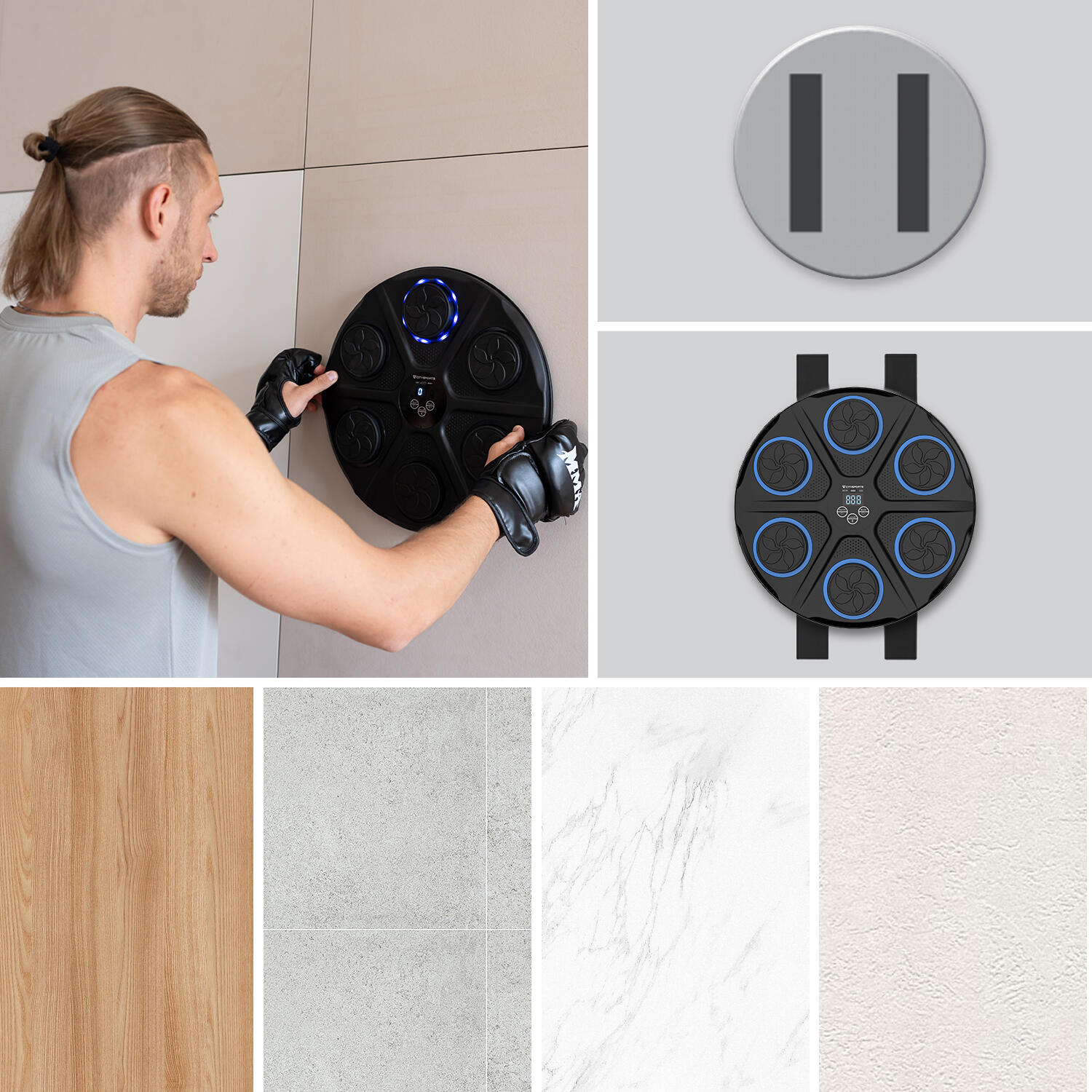 OtoLuxa Muzikale Boksmachine - Wand Boksapparaat Met Bluetooth En LED Voor Thuis