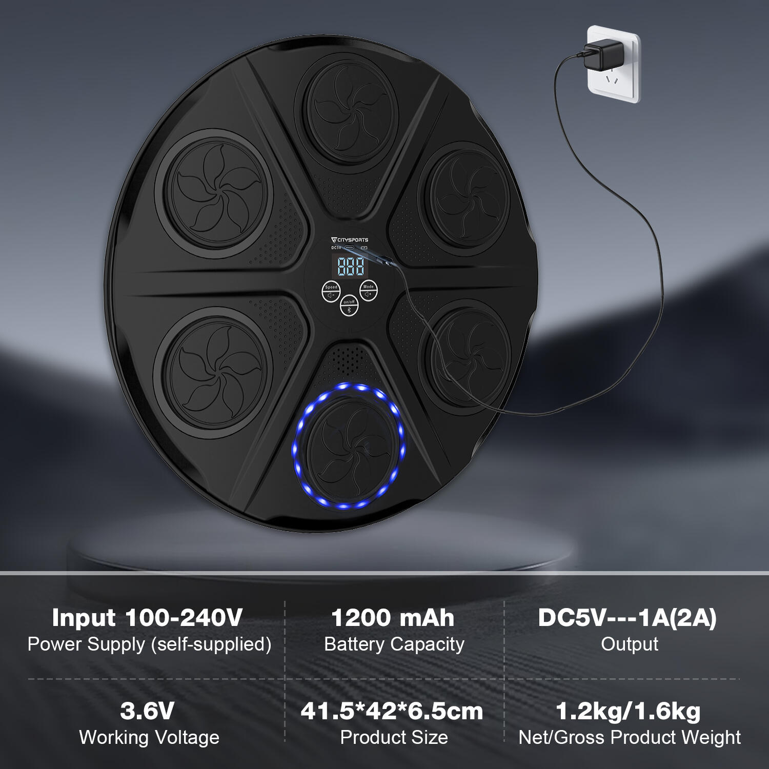 Aparat de Box Muzical,Echipament de Antrenament de Box,Bluetooth 3/6
