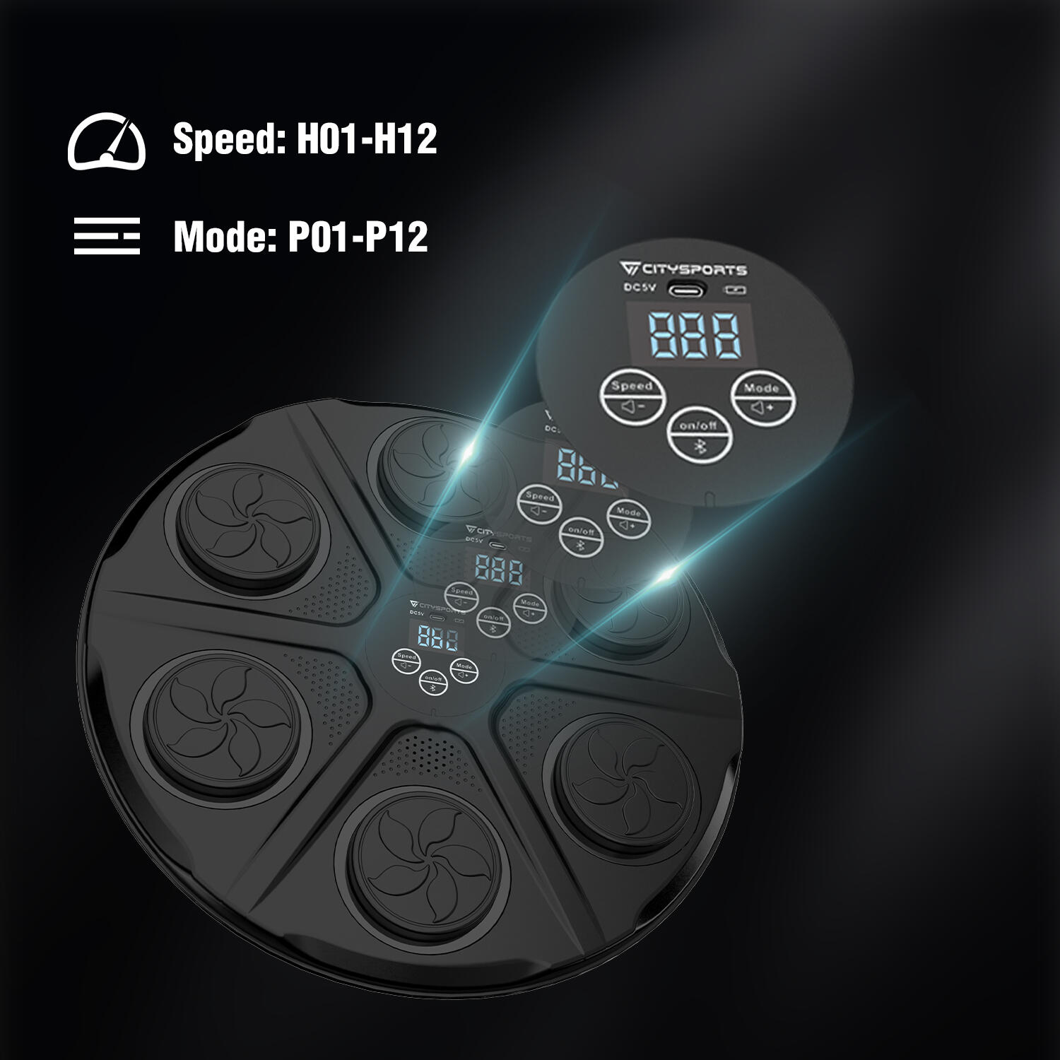Aparat de Box Muzical,Echipament de Antrenament de Box,Bluetooth 2/6