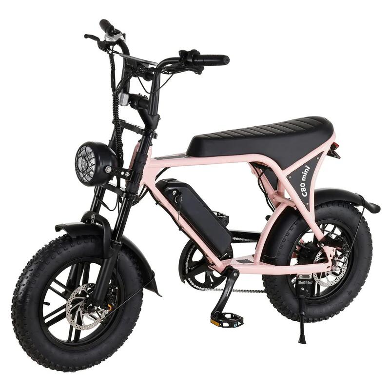 OUXI Ouxi C80 Mini Kinderfatbike inclusief alarm , voetsteuntjes en tas en pomp