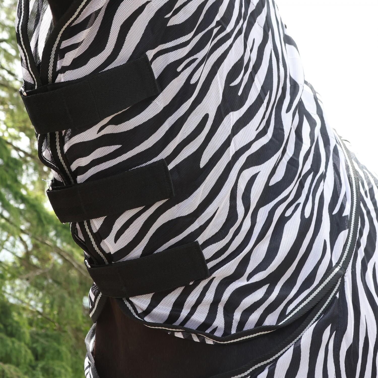 Whitaker Fly Mesh Horse Rug in Zebra Print 2/5