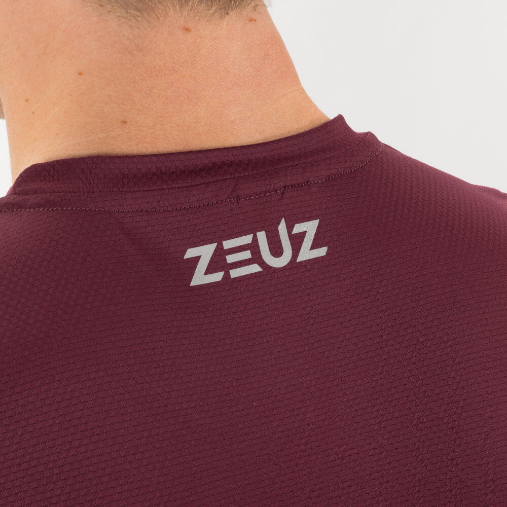 Sport T-Shirt ZEUZ Heren Donkerrood Maat XL 5/5