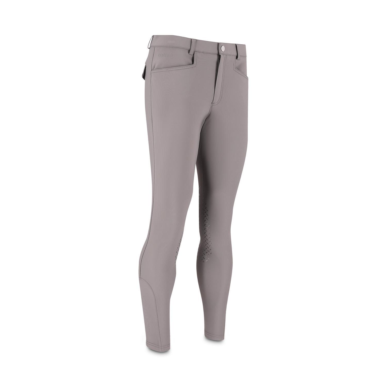 KENTUCKY HORSEWEAR Paardrijbroek Mexico – Heren rijbroek – Antraciet – Kniegrip - maat 44
