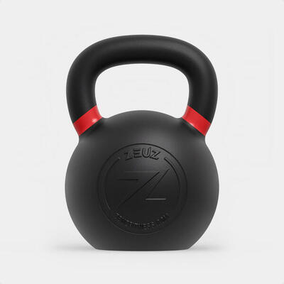 Zeuz kettlebell 8 kg – gewichten voor fitness & crossfit - gietijzer – roze