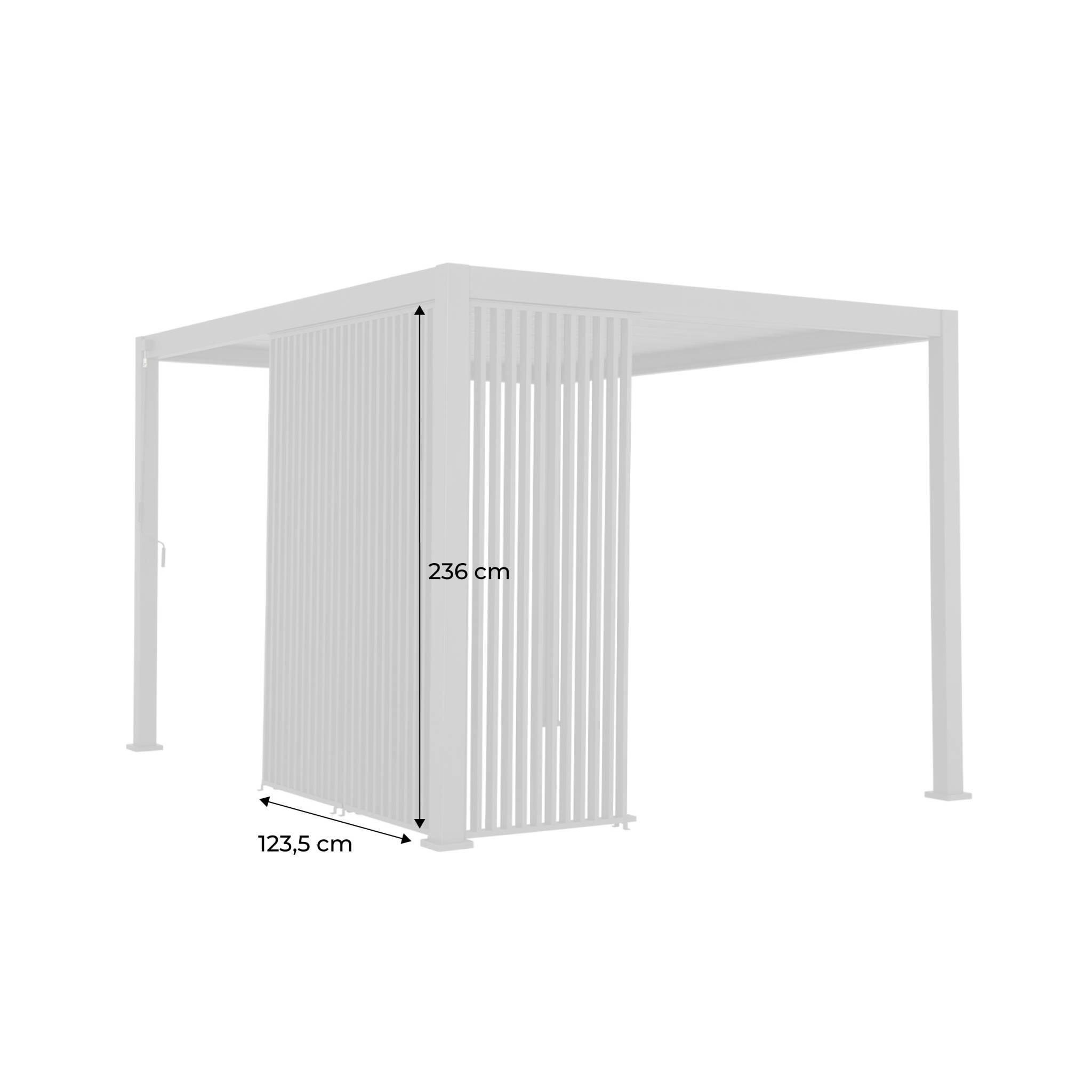 Persiana vertical 130cm para pérgola bioclimática  4x3m Triomphe, Antracite 4/6