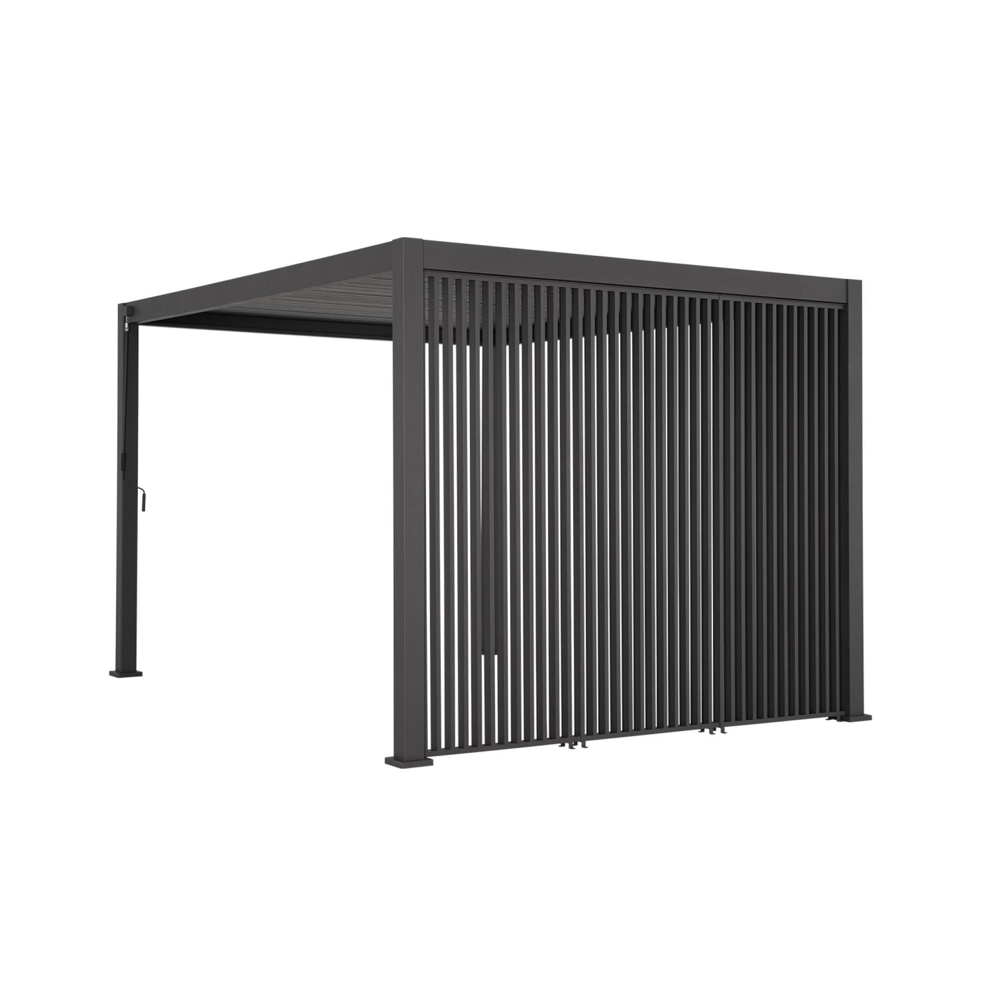 Persiana vertical 130cm para pérgola bioclimática  4x3m Triomphe, Antracite 3/6