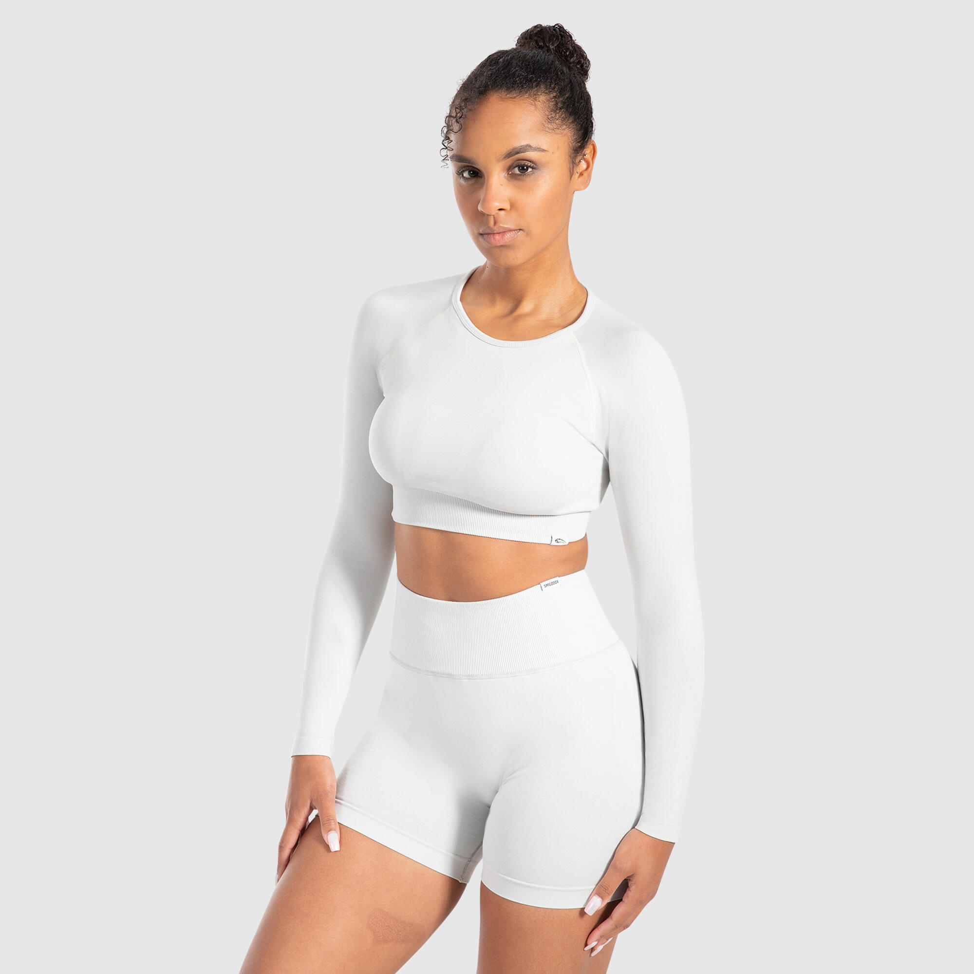 Damen Crop Longsleeve Maysa Hellgrau 2/5