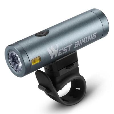 Heldere led fiets koplamp 500lm voor nachtfietsen - zilver
