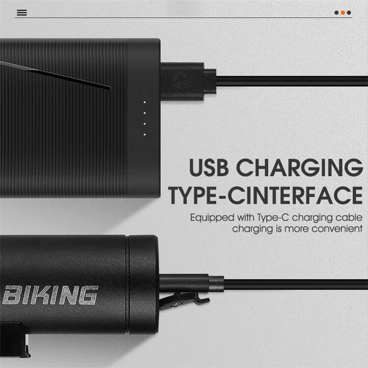 Lanterna Dianteira LED Brilhante 500LM para Ciclismo Noturno - Prata 7/7