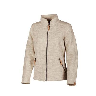 Damen-Wolljacke NLS Twig Birch 100 % ungefärbte Wolle – Beige