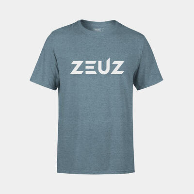 Zeuz sport t-shirt unisex - sportkleding man & vrouw - maat xs - denim