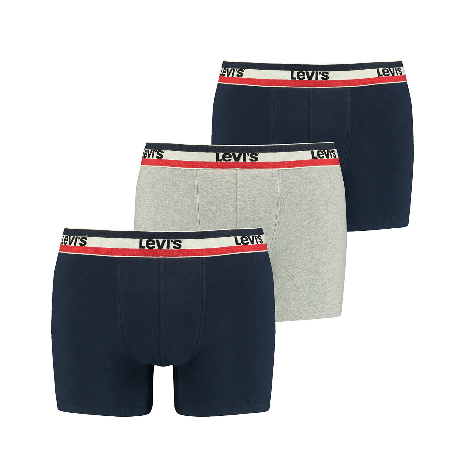 LEVI'S 3er Pack Herren Levis SPRTSWR LOGO BOXER BRIEF Boxershorts Unterwäsche Pants