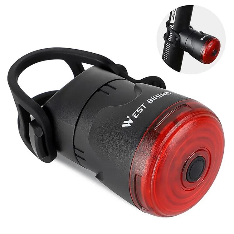 Luz de Freio Inteligente para Bicicleta com Sensor, 6 Modos, À Prova D'água, USB 2/7