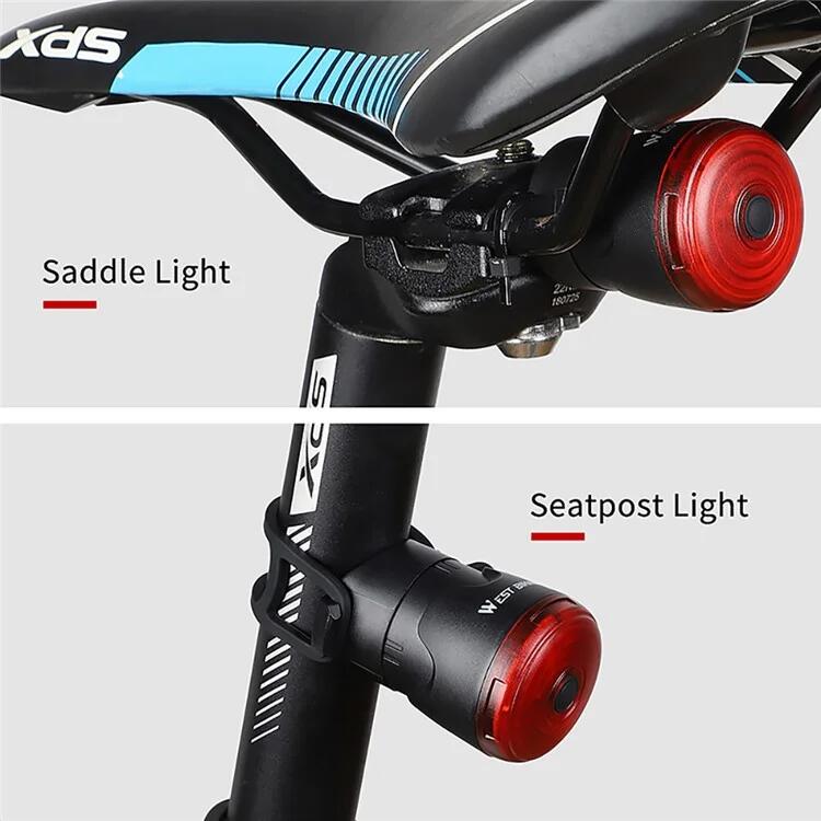 Luz de Freio Inteligente para Bicicleta com Sensor, 6 Modos, À Prova D'água, USB 3/7