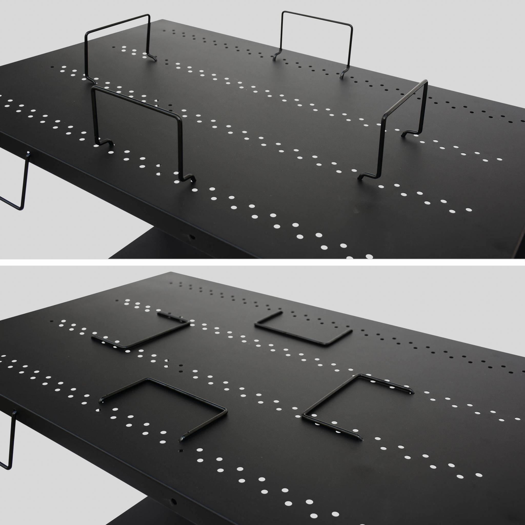 Mesa de prancha assadora modular, Preto 6/6