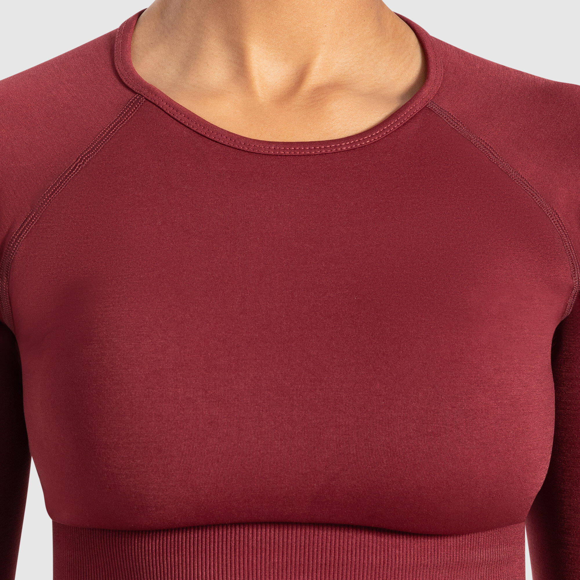Damen Crop Longsleeve Maysa Bordeaux 5/5