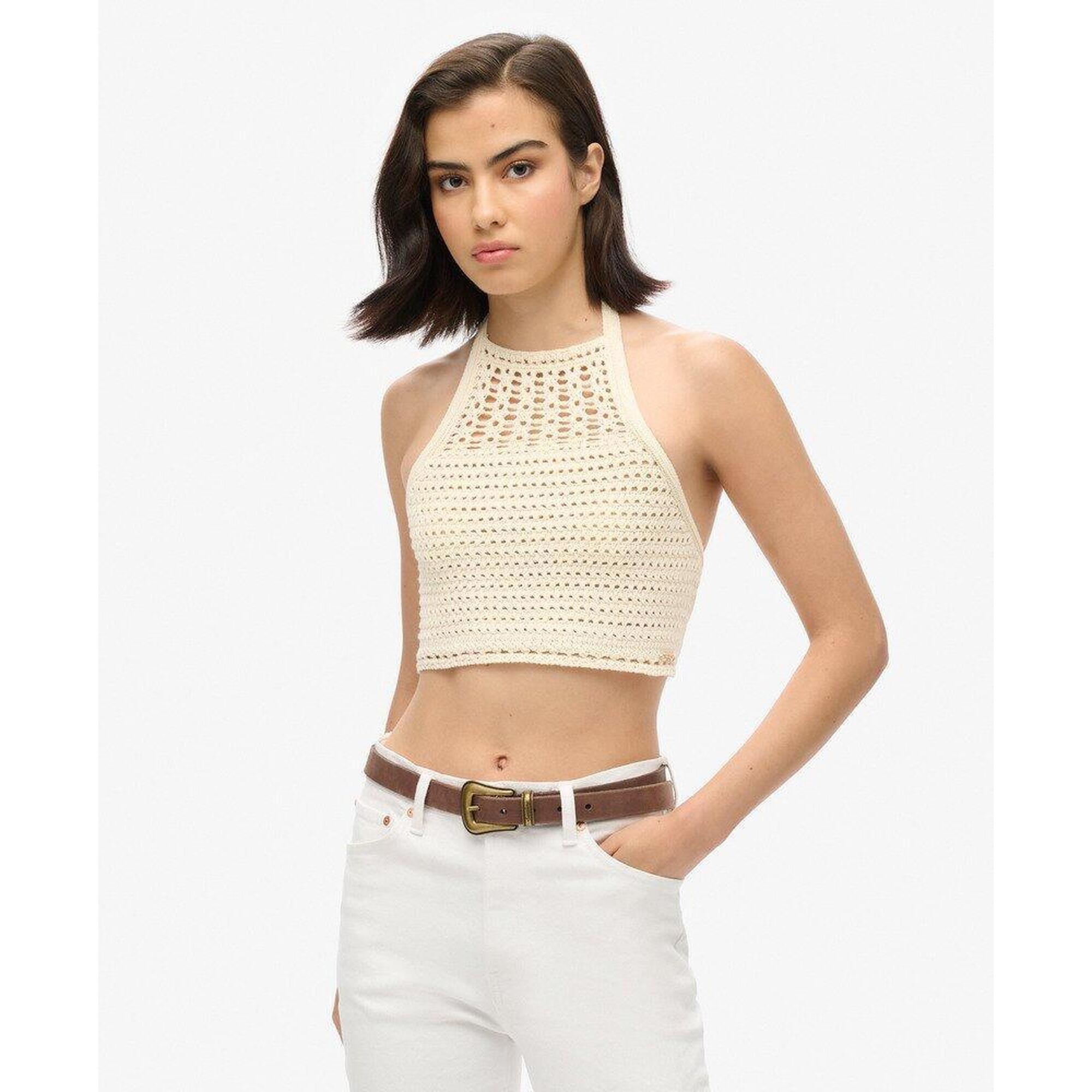 Superdry - Haut De Crochet À Dos Nu - Sous Pull - Blanc - Decathlon