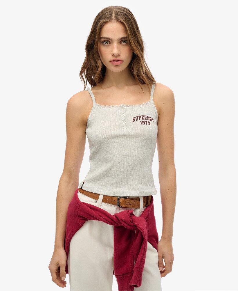 SUPERDRY Tanktop mit grafischen Knöpfen Ath Ess