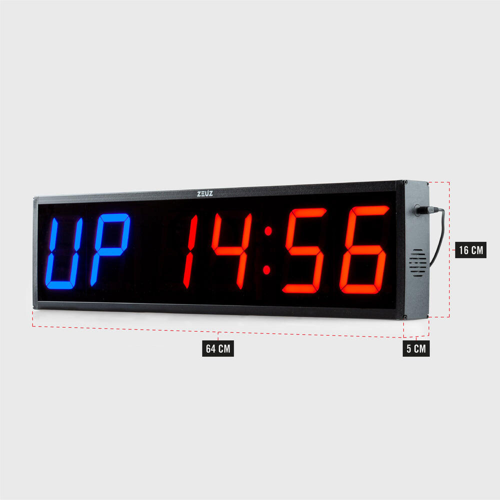 ZEUZ Grote Interval Timer – Digitale GYM Klok – 64 x 5 x 16 CM 4/7